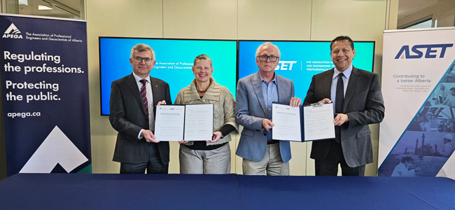 APEGA and ASET Sign Agreement to Transfer Regulation of Professional Technologists to APEGA