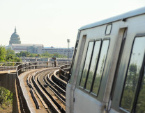 VRE train departing DC