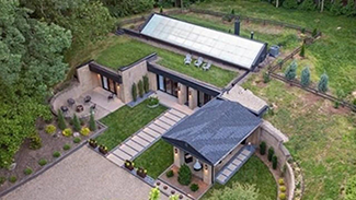 Built in 1978, the "Hobbitat" was updated with modern architectural features to boost energy efficiency