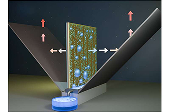 The passive cooling device reflects thermal energy back to the sky while collecting water using only gravity and no electricity. Image Credit: KAUST